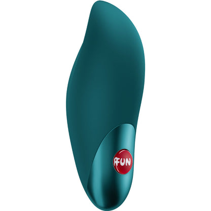 Vibrador Bullet FUN FACTORY CHARME Verde Garrafa, mostrando seu design ergonómico e material de silicone.
