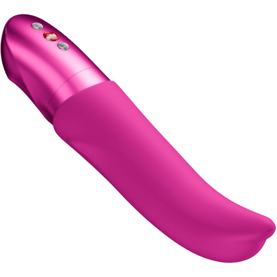 Vibrador FUN FACTORY Diva Dolphin para Ponto G na cor magenta, com design ergonómico e ponta curvada.