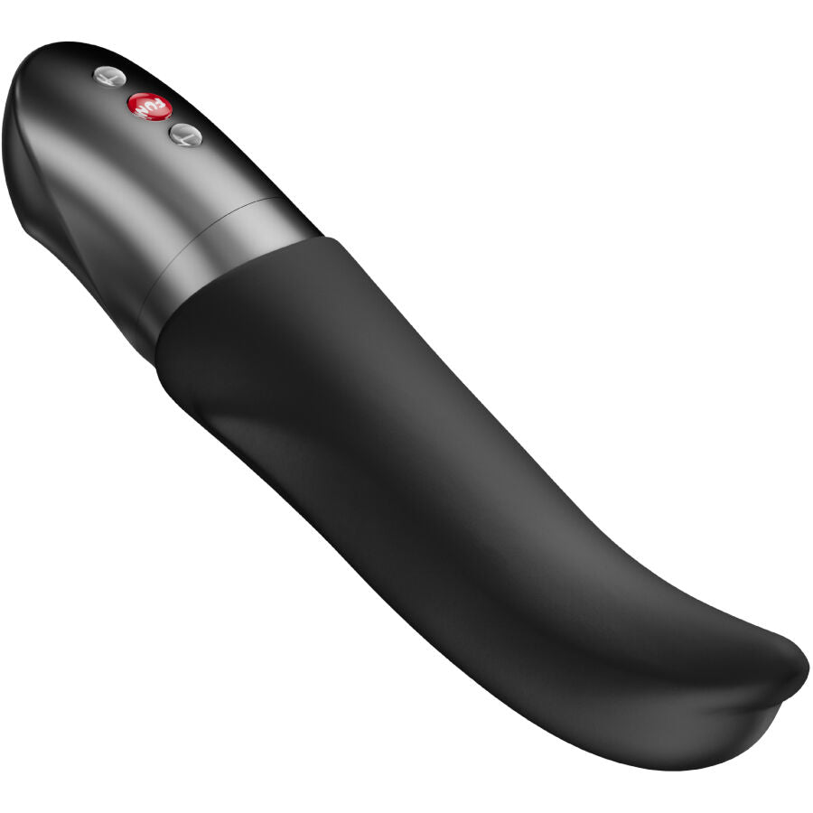 Close-up do Vibrador FUN FACTORY DIVA DOLPHIN Preto, com design ergonómico para Ponto G e silicone macio.