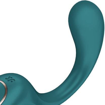 Vibrador Coelho Satisfyer G for Goddess 2 Verde Garrafa com dupla estimulação de Ponto G e clitóris para prazer intenso.
