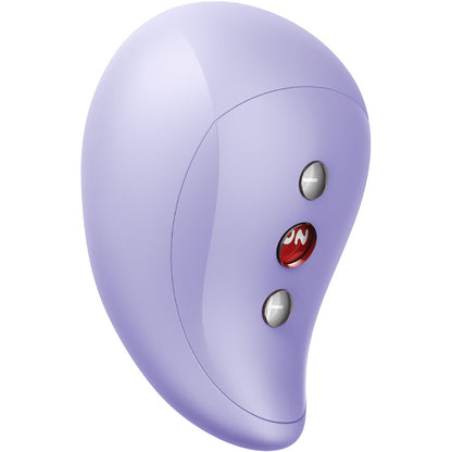 Vibrador FUN FACTORY Essence Air Pulse Roxo, detalhe da ponta de estimulação sem contato.