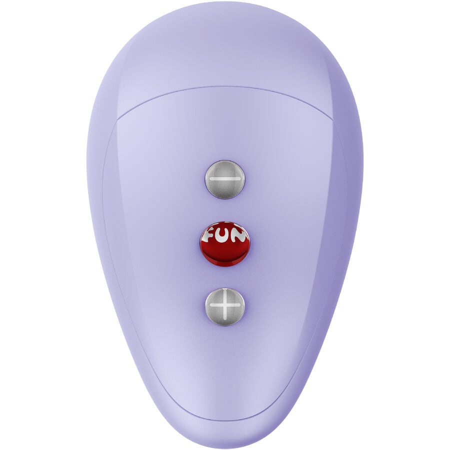 Vibrador FUN FACTORY Essence Air Pulse Roxo, detalhe da ponta de estimulação sem contato.