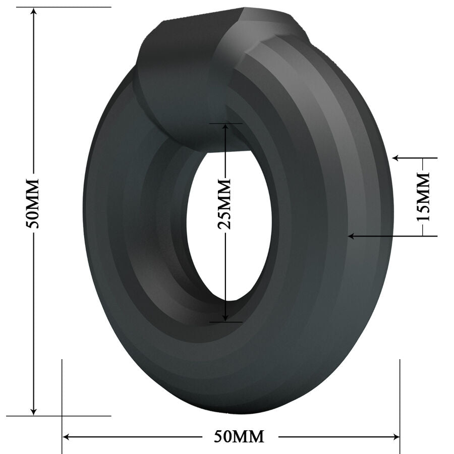 Anel Peniano de Silicone Ajustável para Prazer e Controlo