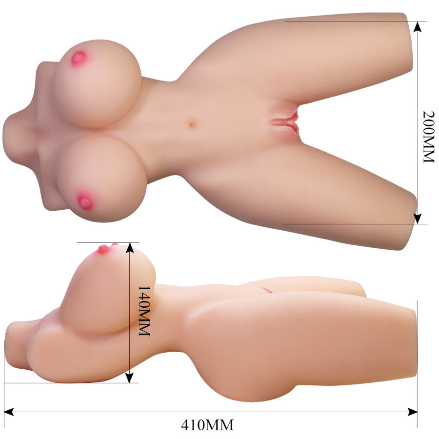 Torso Realista Feminino Lily com Vagina e Ânus - 4kg