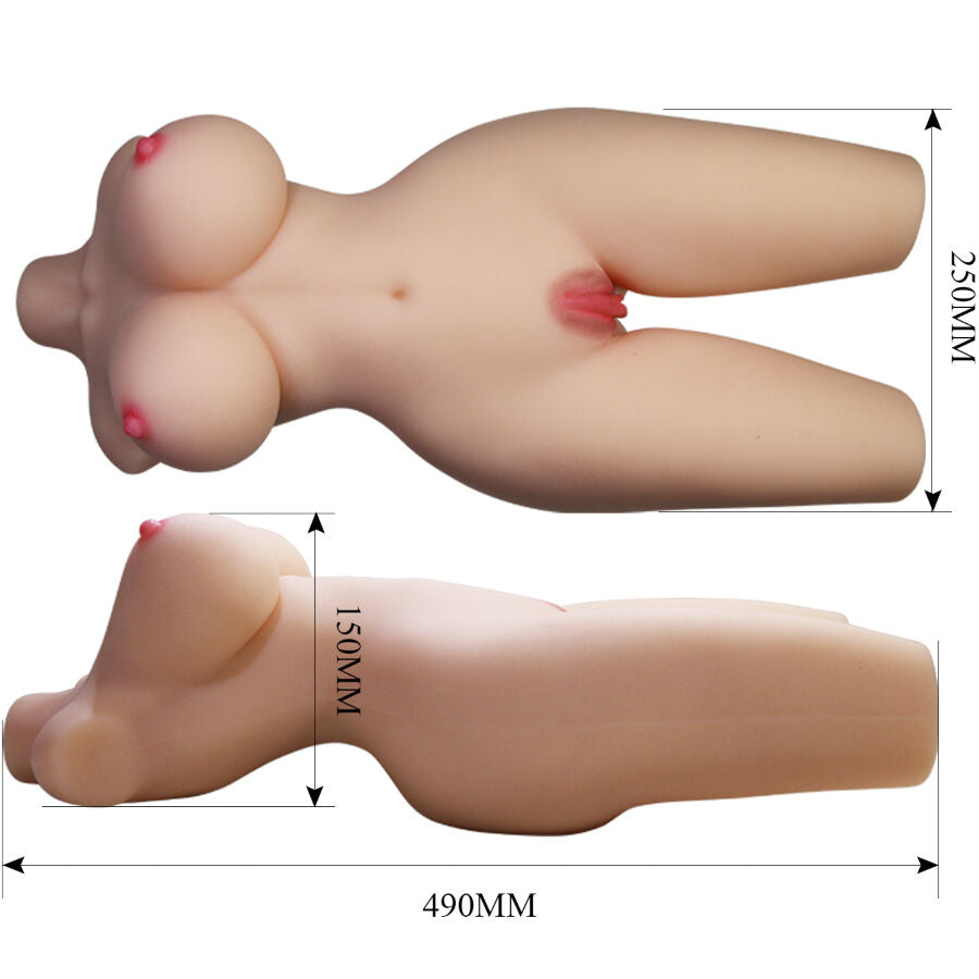 Torso Feminino Realista Tiffany com Vagina e Ânus de 5,5 kg