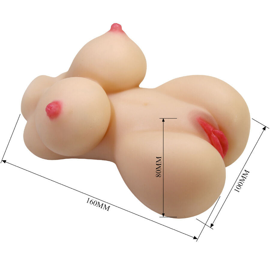 Masturbador Feminino Realista Herta Mini Torso - 497g