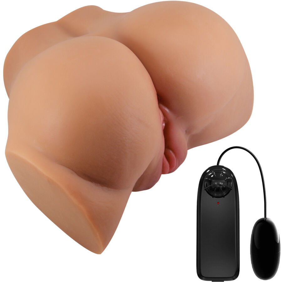 Vibrador Realista Duplo com Controlo Remoto para Vagina e Ânus