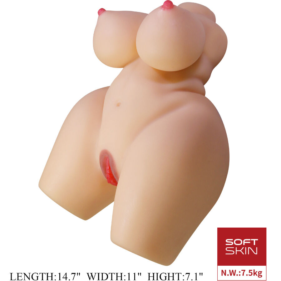Torso Masturbador Feminino Realista Vagina e Anal com 7,5 kg