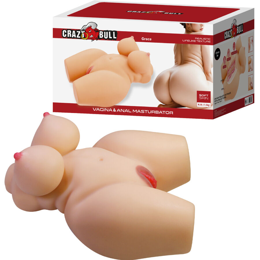 Torso Masturbador Feminino Realista Vagina e Anal com 7,5 kg