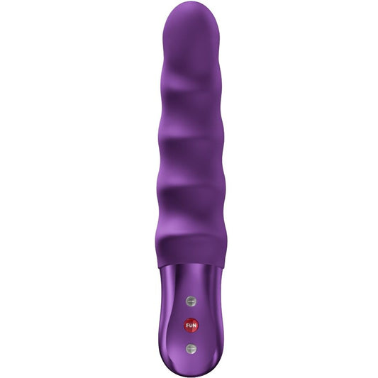 Close-up of the FUN FACTORY Vibrador Pulsador Stronic Surf, showing its unique texture and ergonomic design.