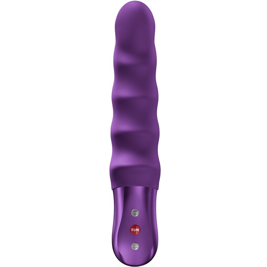 Close-up of the FUN FACTORY Vibrador Pulsador Stronic Surf, showing its unique texture and ergonomic design.