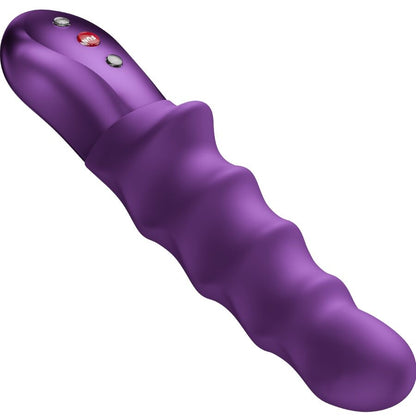 Close-up of the FUN FACTORY Vibrador Pulsador Stronic Surf, showing its unique texture and ergonomic design.