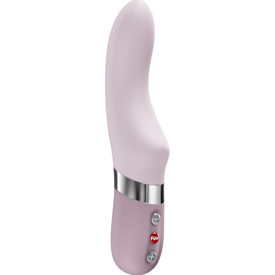 Vibrador Pulsador FUN FACTORY STRONIC OCEANIA em rosa claro, com design ergonómico para estimulação G e clitóris.