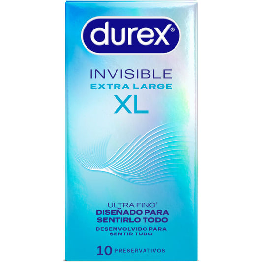 Embalagem dos Preservativos DUREX Invisíveis XL 10 Unidades