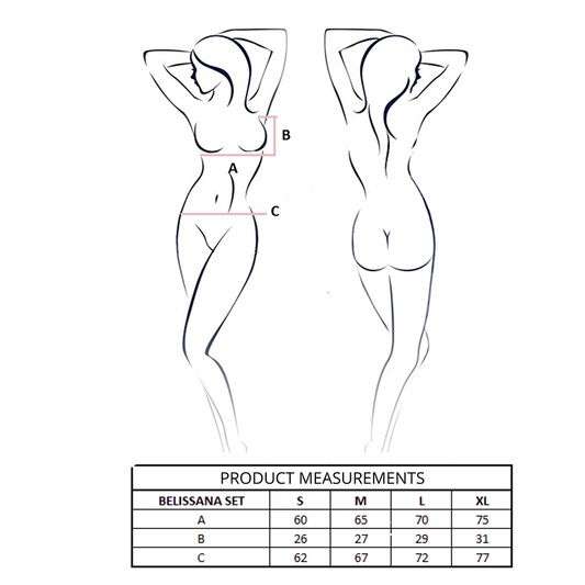 PASSION - CONJUNTO DE SUTIÃ + TANGA BELISSANA BRANCO P/M