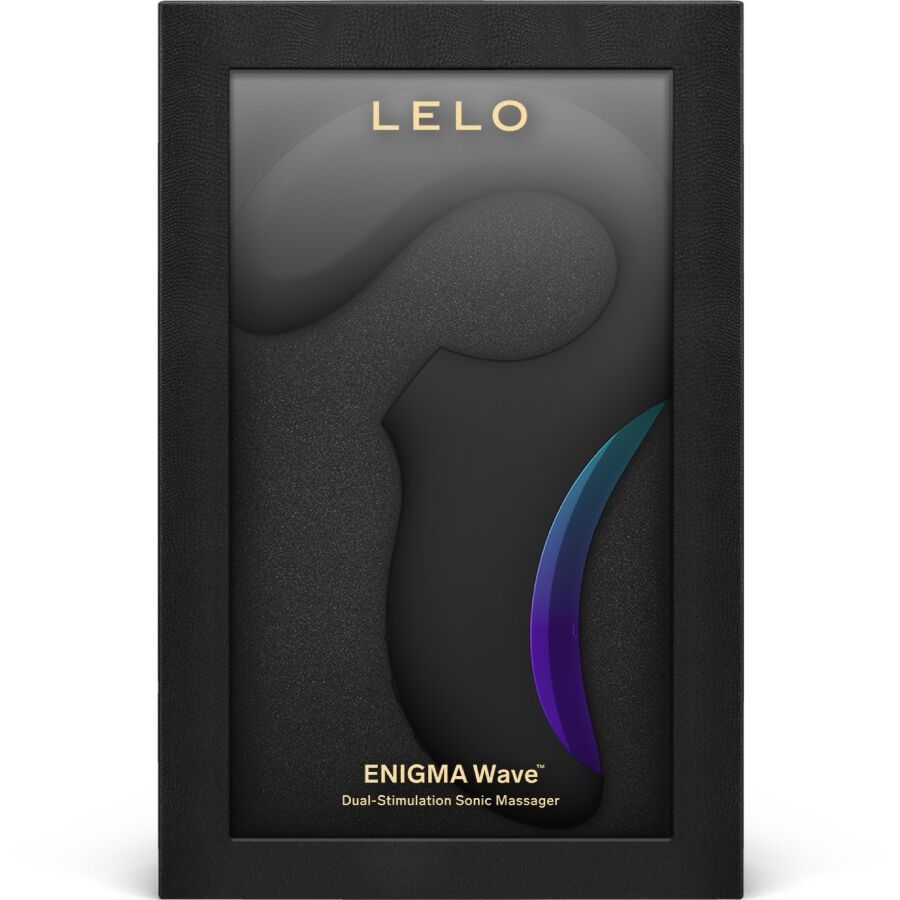 LELO ENIGMA Wave massageador de tripla vibração para Ponto G e clitóris, cor preta.