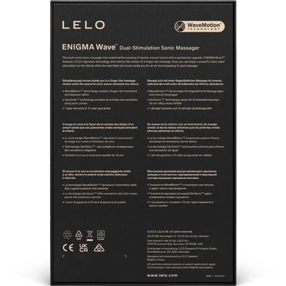 LELO ENIGMA Wave Massageador de Tripla Vibração Cyber Roxo, destacando seu design ergonômico e acabamento em silicone suave.