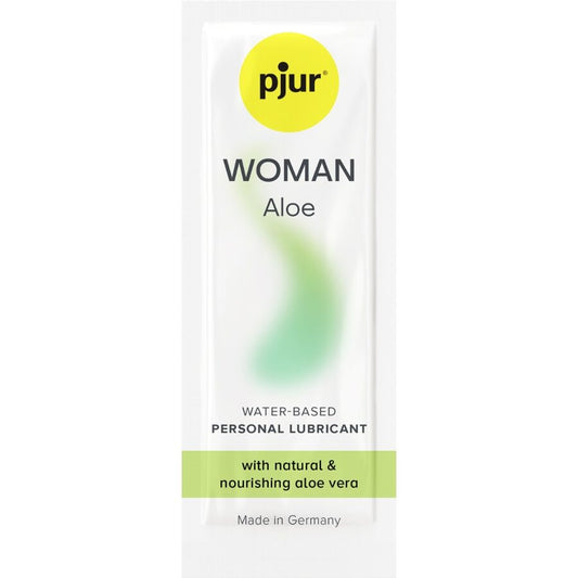 Pjur Lubrificante Woman Aloe à Base de Água 2ml para hidratação íntima feminina