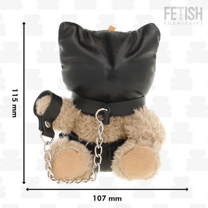 Urso de Pelúcia FETISH SUBMISSIVE Momo BDSM com capuz bondage e detalhes provocantes.