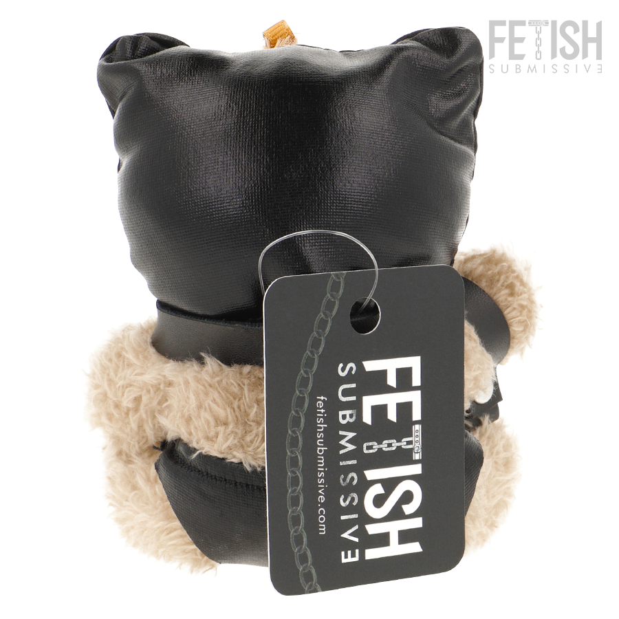 Urso de Pelúcia FETISH SUBMISSIVE Momo BDSM com capuz bondage e detalhes provocantes.