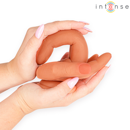 Intense Estimulador Ponto G Leela Mão Flexível 12,6 cm, mostrando o design realista e a flexibilidade do silicone.