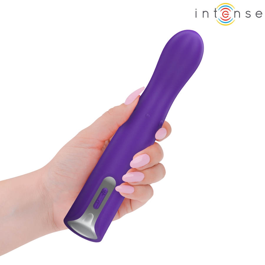 Vibrador Intense Helena Up & Down com esferas para estimulação G-spot, mostrando seu design ergonômico e material de silicone.