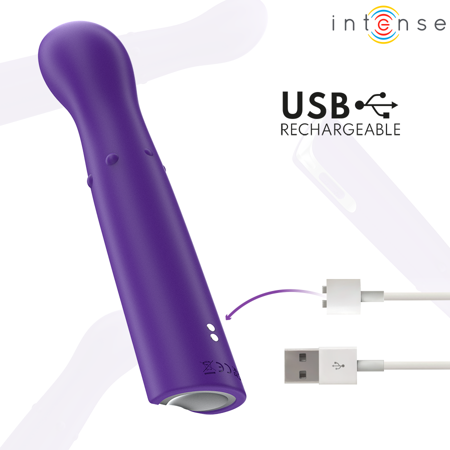 Vibrador Intense Helena Up & Down com esferas para estimulação G-spot, mostrando seu design ergonômico e material de silicone.