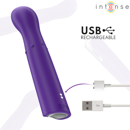 Vibrador Intense Helena Up & Down com esferas para estimulação G-spot, mostrando seu design ergonômico e material de silicone.
