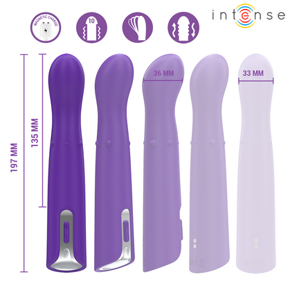 Vibrador Intense Helena Up & Down com esferas para estimulação G-spot, mostrando seu design ergonômico e material de silicone.