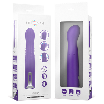 Vibrador Intense Helena Up & Down com esferas para estimulação G-spot, mostrando seu design ergonômico e material de silicone.