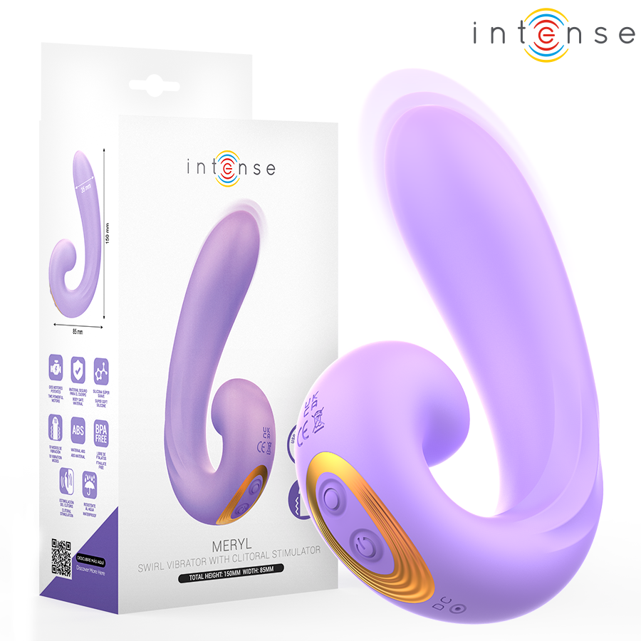 Intense Estimulador Clitoriano Meryl com dupla vibração e design ergonómico