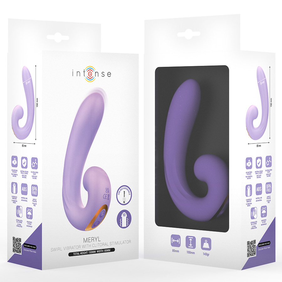 Intense Estimulador Clitoriano Meryl com dupla vibração e design ergonómico