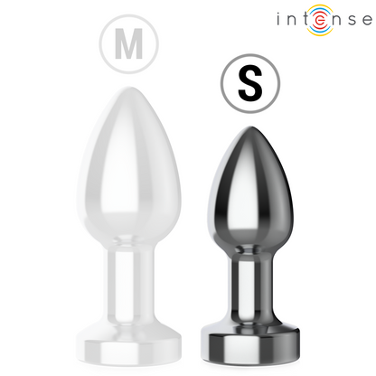 Plug Anal Vibrante de Metal Intense com LED e Controle Remoto, Tamanho S