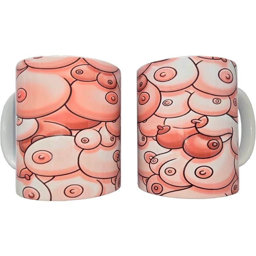 Caneca Divertida com Seios Coloridos 370 ml