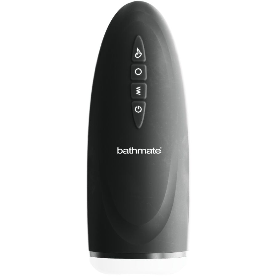 Close-up do masturbador masculino multifuncional BATHMATE Edge Pro, mostrando sua textura e design ergonómico.