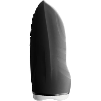 Close-up do masturbador masculino multifuncional BATHMATE Edge Pro, mostrando sua textura e design ergonómico.