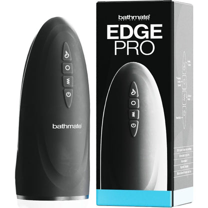 Close-up do masturbador masculino multifuncional BATHMATE Edge Pro, mostrando sua textura e design ergonómico.