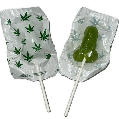 Pirulito em Formato de Pênis com Aroma de Cannabis