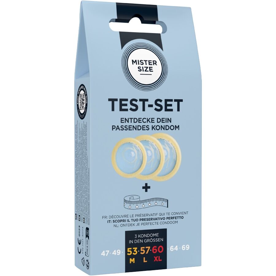 Kit de Teste com 3 Camisinhas de Tamanhos Diferentes + Fita Métrica