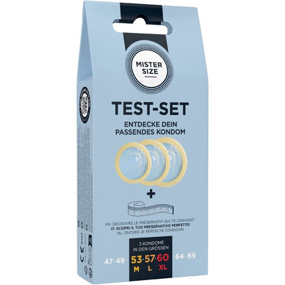 Kit de Teste com 3 Camisinhas de Tamanhos Diferentes + Fita Métrica