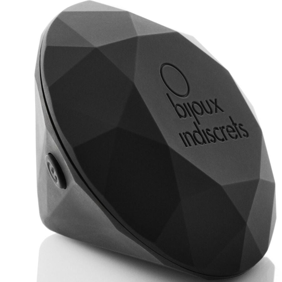 Vibrador Clitoriano Twenty One Diamond Edição Limitada Preto da Bijoux Indiscrets, mostrando seu design facetado e acabamento fosco.