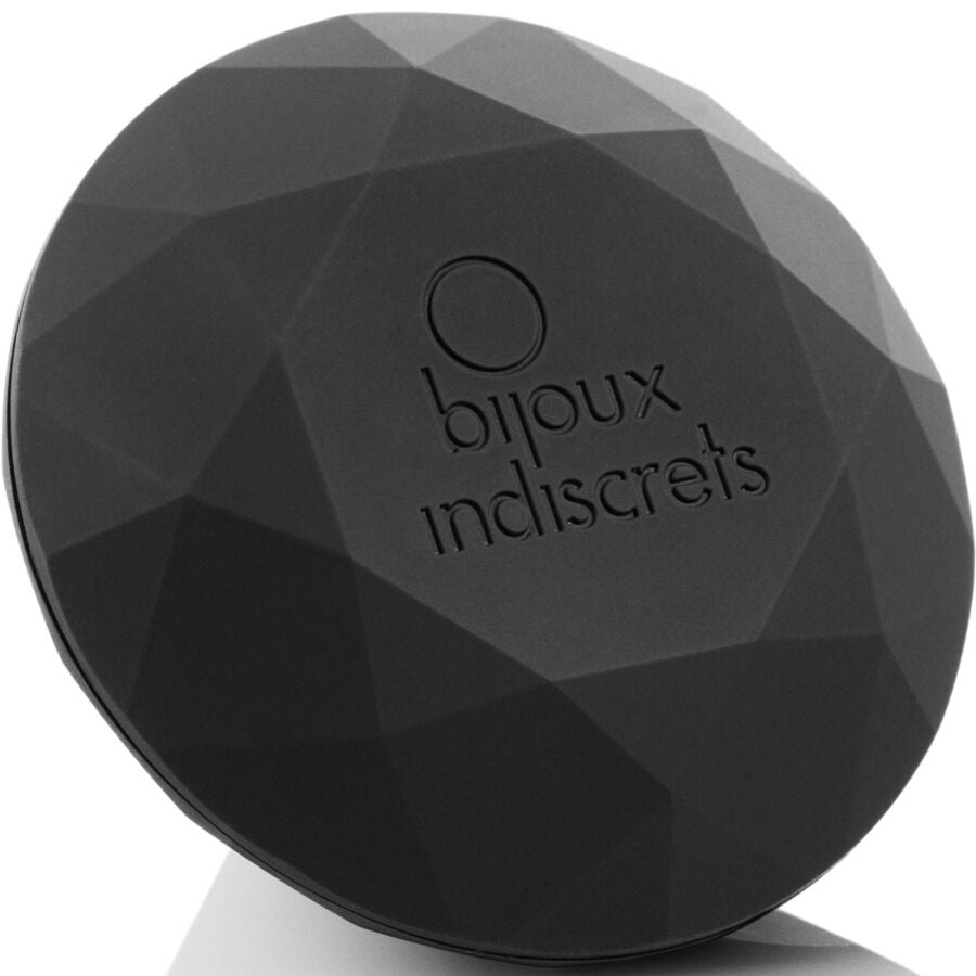 Vibrador Clitoriano Twenty One Diamond Edição Limitada Preto da Bijoux Indiscrets, mostrando seu design facetado e acabamento fosco.