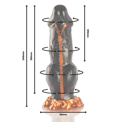 Vibrador EPIC Deimos em silicone com design ergonómico para estimulação intensa.