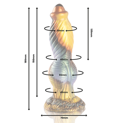 EPIC Phoenix Dildo Vibratório de Silicone Recarregável com Controle Remoto