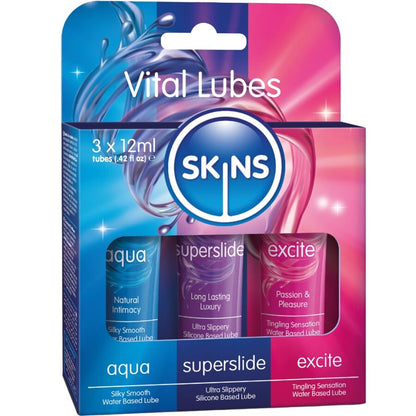 Kit de Lubrificantes Vital Aqua, Superslide e Excite 3 x 12 ml