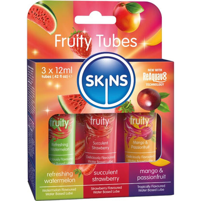 KIT DE LUBRIFICANTES FRUTADOS: MELANCIA, MORANGO E MANGA - 3 x 12 ML
