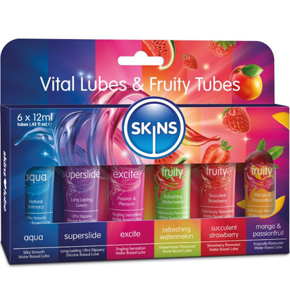 Kit de Lubrificantes Vital & Fruity 6 x 12 ml