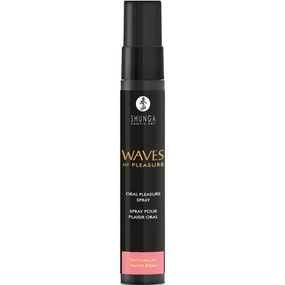 Shunga Spray Oral Sedutor Waves Sabor Melancia 20ml para prazer oral intensificado.