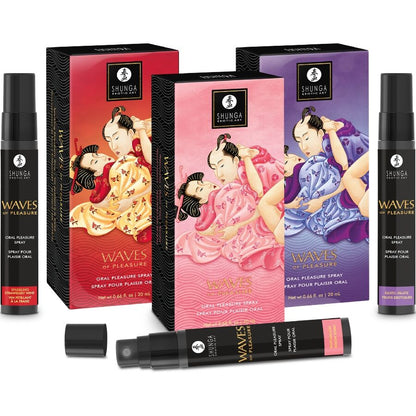 SHUNGA Spray Oral Sedutor de Morango Waves 20 ML para prazer oral intenso