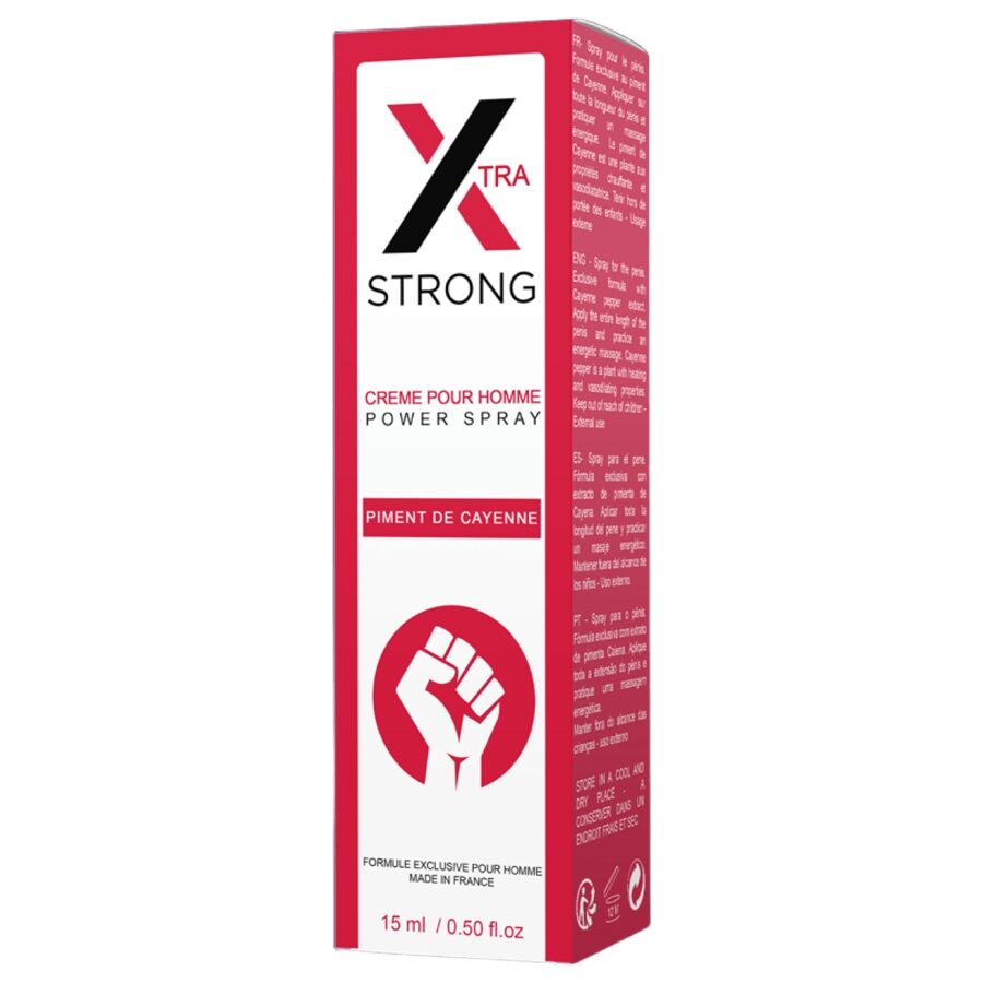 RUF - X Spray Potencializador para Pénis Masculino 15ml, ideal para aumentar o desejo sexual e intensificar o prazer.